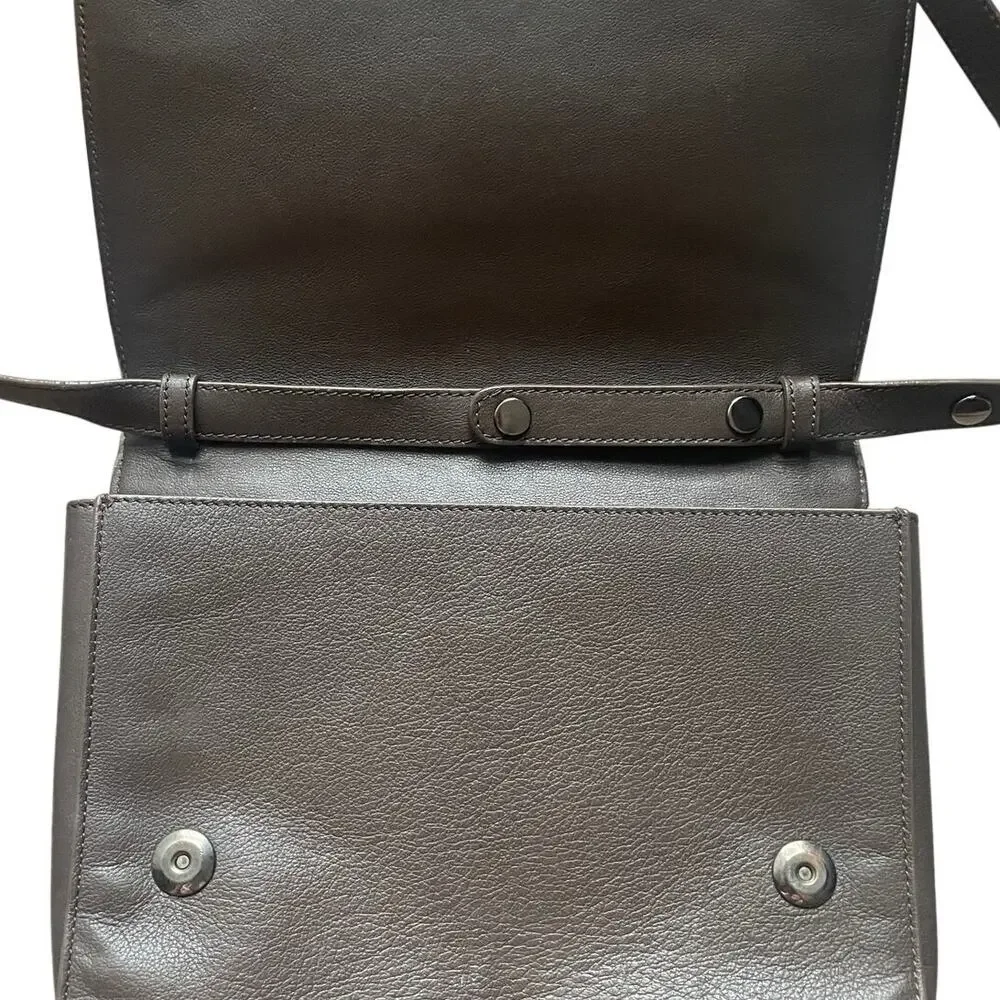 Everlane Italy Petra Bag Crossbody Leather Clutch Purse Brown/Grey Convertible